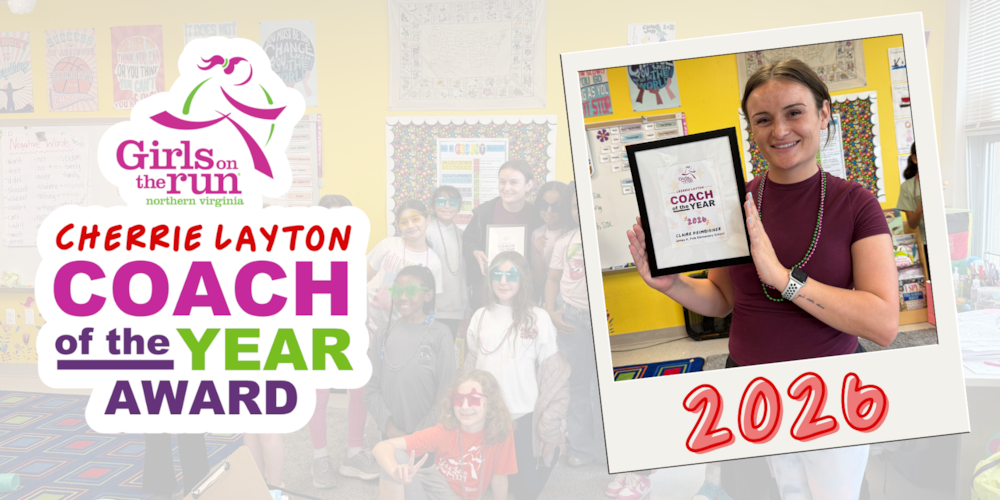 Cherrie Layton coach of the year award 2026 with a photo of Claire.
