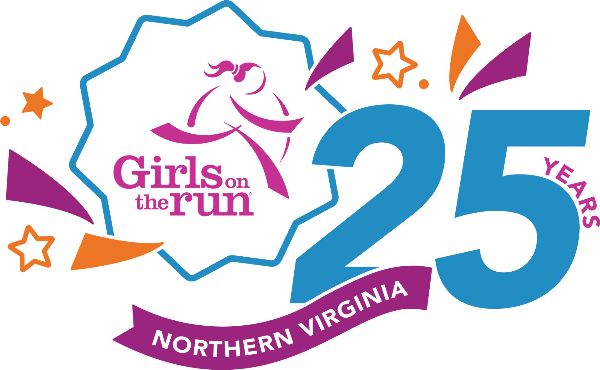 Girls on the Run of Northern Virginia 25th anniversary logo